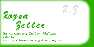 rozsa zeller business card